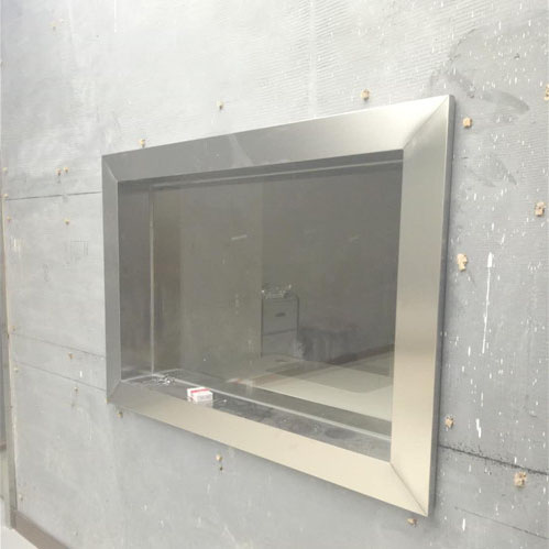 锦州800*1200*20mm铅玻璃观察窗安装效果图